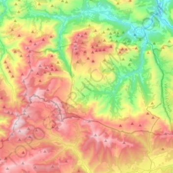Soba topographic map, elevation, terrain