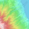 San Andrés y Sauces topographic map, elevation, terrain