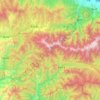 Taibai County topographic map, elevation, terrain