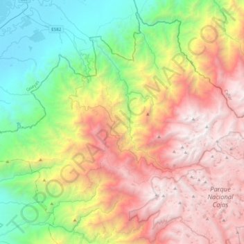 Molleturo topographic map, elevation, terrain