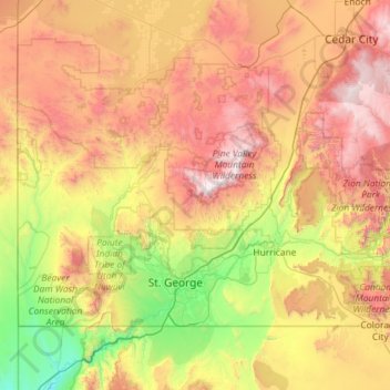 Washington County topographic map, elevation, terrain