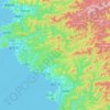 Tanabe topographic map, elevation, terrain