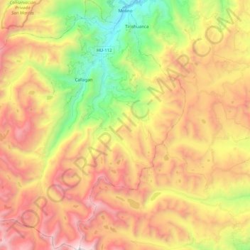 Molino topographic map, elevation, terrain