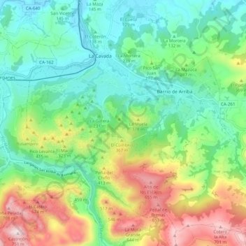 Riotuerto topographic map, elevation, terrain
