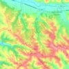 Le Born topographic map, elevation, terrain