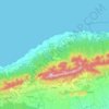 Akanthou topographic map, elevation, terrain