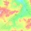Mahallat County topographic map, elevation, terrain