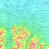 Bologna topographic map, elevation, terrain