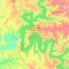 Green River Lake topographic map, elevation, terrain