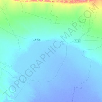 Ain Naga topographic map, elevation, terrain