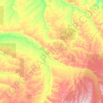 Birilyussky Rayon topographic map, elevation, terrain