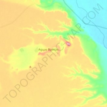 Aguas Buenas topographic map, elevation, terrain