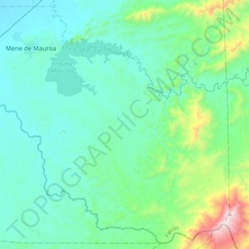 Parroquia Mene Mauroa topographic map, elevation, terrain