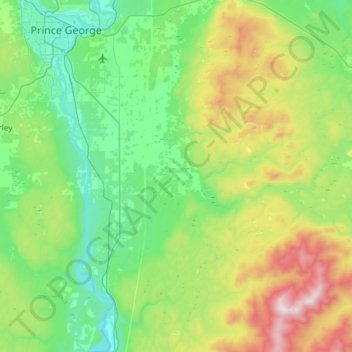 Area D (Tabor Lake/Stone Creek) topographic map, elevation, terrain