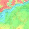 Oleshky urban hromada topographic map, elevation, terrain