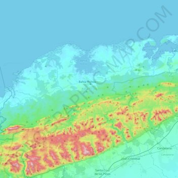 Bahía Honda topographic map, elevation, terrain