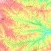 Osage County topographic map, elevation, terrain