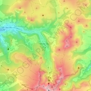 Mont-Dore topographic map, elevation, terrain