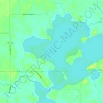 Platte Lake topographic map, elevation, terrain