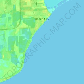 Beach City topographic map, elevation, terrain