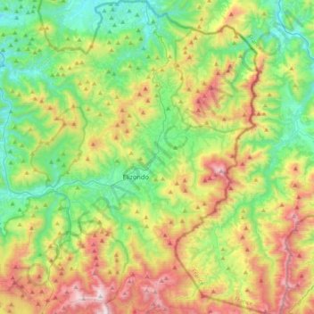 Baztán topographic map, elevation, terrain