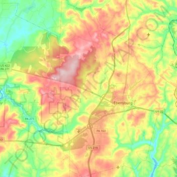 Cambria Township Topographic Map, Elevation, Terrain