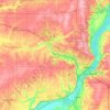 Peoria County topographic map, elevation, terrain