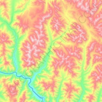 河曲马场 topographic map, elevation, terrain