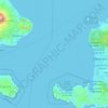 Lombok Strait topographic map, elevation, terrain