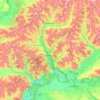 Тростянецька міська громада topographic map, elevation, terrain