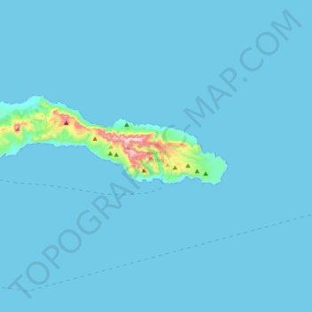 Ribeira Brava topographic map, elevation, terrain