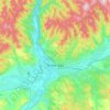 Oulan-Oude topographic map, elevation, terrain