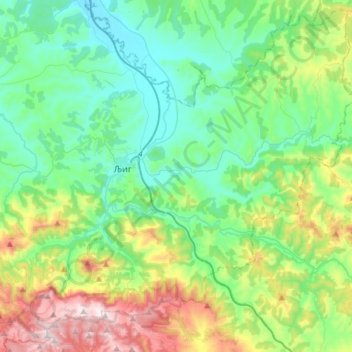 Ljig Municipality topographic map, elevation, terrain