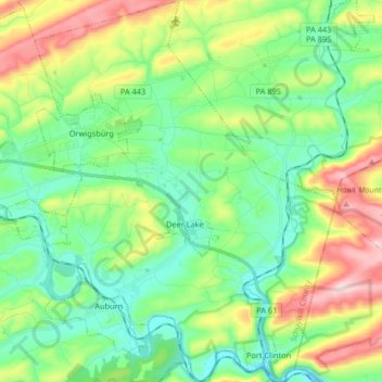 West Brunswick Township topographic map, elevation, terrain