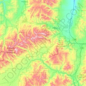 Deer Lodge County topographic map, elevation, terrain