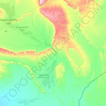 Ktaoua topographic map, elevation, terrain