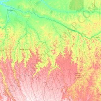 Kwilu topographic map, elevation, terrain