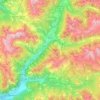 Moena topographic map, elevation, terrain