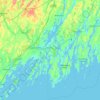 Sagadahoc County topographic map, elevation, terrain