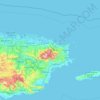 El Yunque National Forest topographic map, elevation, terrain