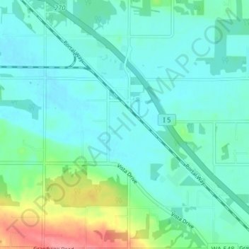 Custer topographic map, elevation, terrain