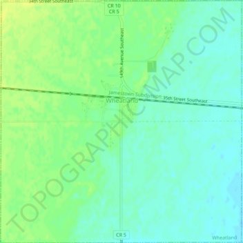 Wheatland topographic map, elevation, terrain