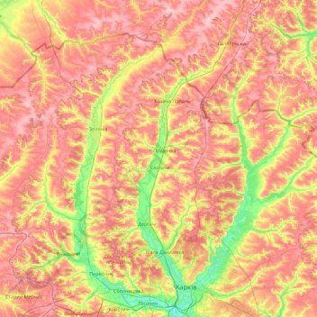 Lopan' topographic map, elevation, terrain