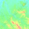 Montes Claros de Goiás topographic map, elevation, terrain