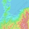Prefectura de Toyama topographic map, elevation, terrain