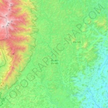 Ibitirama topographic map, elevation, terrain