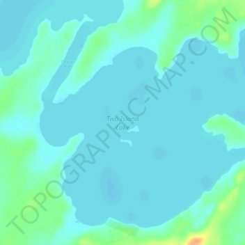 Two Island Lake topographic map, elevation, terrain