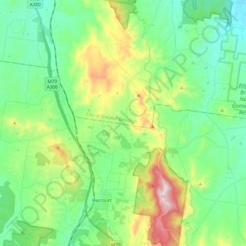 Harcourt North topographic map - Thumbnail
