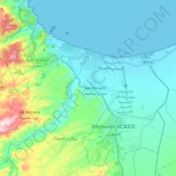 Aït Youssef Ou Ali topographic map, elevation, terrain
