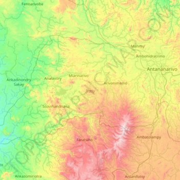 Itasy Region topographic map, elevation, terrain